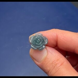 Jade Rose Stud Earrings